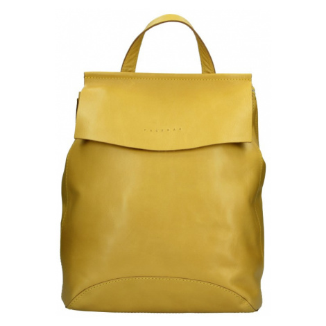 Dámsky kožený batoh Facebag Stella - žltá