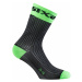 SIX2 Cyklistické ponožky klasické - SHORT S - čierna/zelená