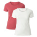 esmara® Dámske tričko XXL, 2 kusy (červená/biela)