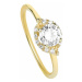 Brilio Očarujúce zásnubný prsteň zo žltého zlata 229 001 00804 55 mm
