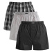 Calvin Klein Jeans  3 Pack Woven Boxer Black  Boxerky Viacfarebná