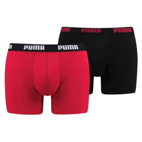 Puma BASIC BOXER 2P Pánske boxerky, červená, veľkosť
