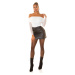 Sexy Must Have Basic faux leather mini skirt black