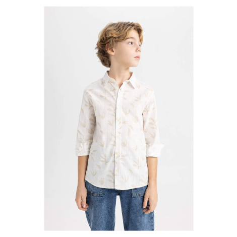 DEFACTO Boy Patterned Long Sleeve Shirt