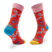 Happy Socks Ponožky Vysoké Unisex SAN01-4300 Červená