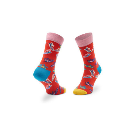 Happy Socks Ponožky Vysoké Unisex SAN01-4300 Červená