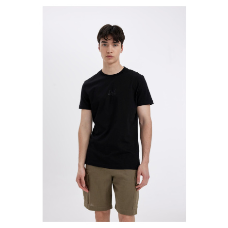 DEFACTO Slim Fit Slim Fit Crew Neck Printed Short Sleeve T-Shirt