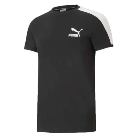 Puma ICONIC T7 TEE Pánske tričko, čierna, veľkosť
