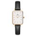 Daniel Wellington Analógové hodinky 'Quadro Pressed Sheffield RG White'  čierna / biela