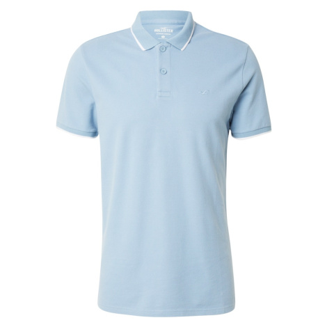 HOLLISTER Tričko  pastelovo modrá / biela