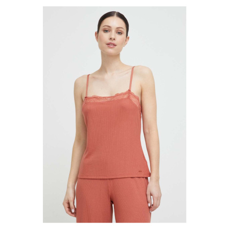 Pyžamový top Calvin Klein Underwear oranžová farba