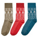 Norwegian Pattern Socks 3 Pack Huge Red/Jasper/Tiniolive