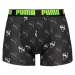 Puma MEN CAT LOGO PRINT BOXER 2P Pánske boxerky, čierna, veľkosť