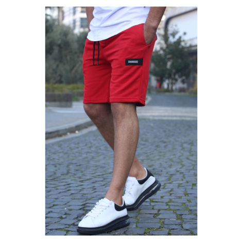 Madmext Men's Red Basic Capri Shorts