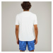Pánske tričko na surfovanie s ochranou proti UV s krátkymi rukávmi biele