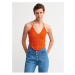 Dilvin 10142 Lace-Up Barbell Knitwear Singlet-orange