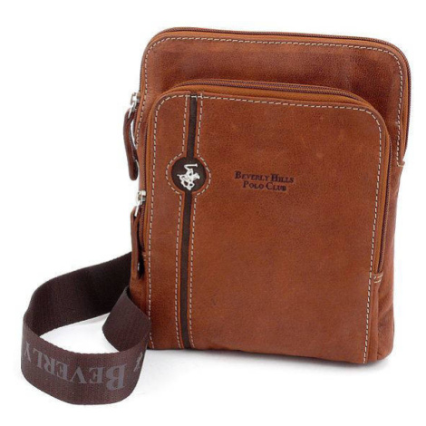 Kožená crossbody taška BHPC Explore S BH-380-75 tabak 2 L Beverley Hills Polo Club