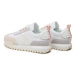 Calvin Klein Jeans Sneakersy Toothy Runner Laceup Mix Pearl YW0YW01100 Biela