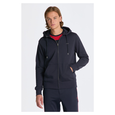 MIKINA GANT REG SHIELD FULL ZIP HOODIE EVENING BLUE