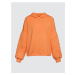 Jimmy Key Light Orange Hooded Embossed Tropical Print Sweatshirt