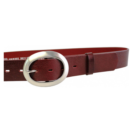 Penny Belts Dámsky kožený opasok 11895 Tmavo Červený 115 cm
