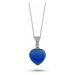 OLIVIE Strieborný náhrdelník Agáta BLUE 1891