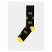Žlto–čierne unisex ponožky Fusakle Na zdravi