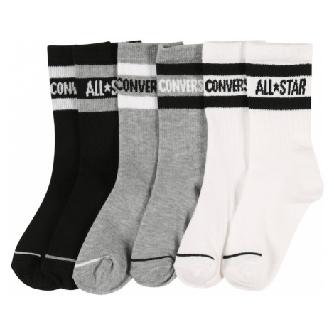 CONVERSE Ponožky  sivá / čierna / biela