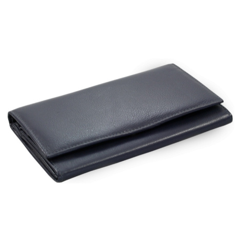 Modrá dámská kožená psaníčková peněženka s klopnou 511-4027-97 Arwel