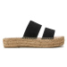 Manebi Espadrilky Hamptons Double Sole 2 Bands Sandals K 1.0 JB Čierna