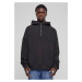 Men's Oversized Half Zip Hoody Black Fleece Sweatshirt