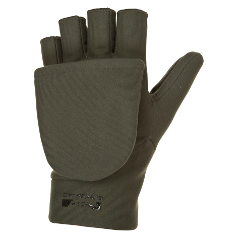 Poľovnícke softshellové rukavice 500 bez prstov zelené