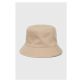 Obojstranný bavlnený klobúk Calvin Klein béžová farba, bavlnený, K60K610992