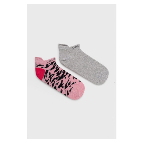Ponožky Calvin Klein dámske, ružová farba