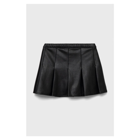 Dievčenská sukňa Abercrombie & Fitch čierna farba, mini, áčkový strih