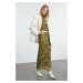 Trendyol Green Draped Maxi Tulle Stretchy Knitted Skirt