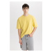 DEFACTO Oversize Fit Crew Neck Printed Short Sleeve T-Shirt