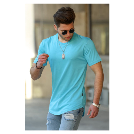 Madmext Men's Basic Blue T-Shirt 4500