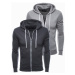 Ombre Clothing Men's zip-up sweatshirt - mix 2