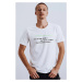 White men's Dstreet T-shirt with print