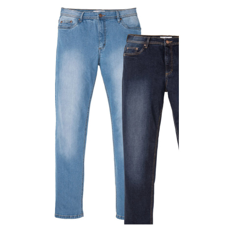 Strečové džínsy, Regular Fit, rovné, 2 ks v balení bonprix
