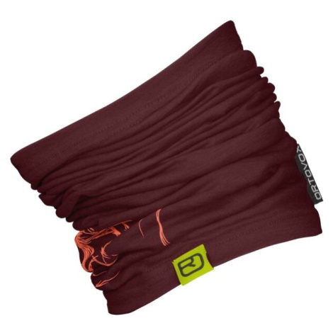 ORTOVOX 120 TEC LOGO NECKWARMER Nákrčník, vínová, veľkosť