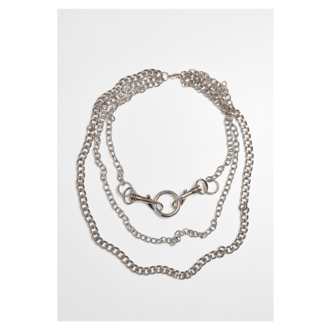 Necklace with carabiner - silver color Urban Classics