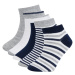 DEFACTO Boy's 5-Piece Cotton Striped Booties Socks