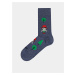 Tmavomodré vzorované ponožky Fusakle Rumcajz