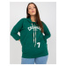 Dark green plus size blouse in sporty style