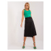 Black midi cargo skirt with pockets