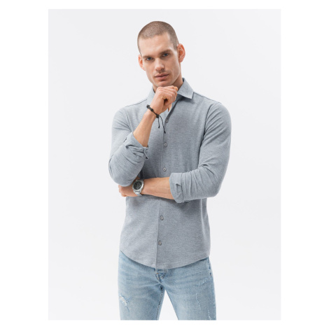 Ombre Men's long sleeve knit shirt