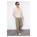 Trendyol Khaki Wide Leg Fabric Trousers