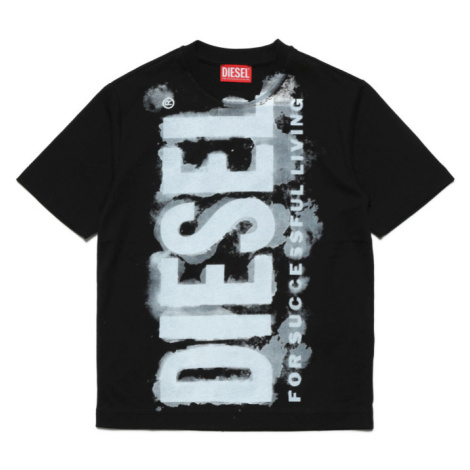 Tričko Diesel Tjuste16 Over T-Shirt Čierna